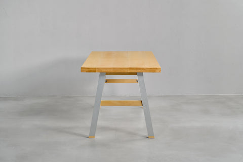 [iso] table aluminum-legs(A) × beech wood