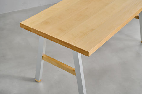 [iso] table aluminum-legs(A) × beech wood