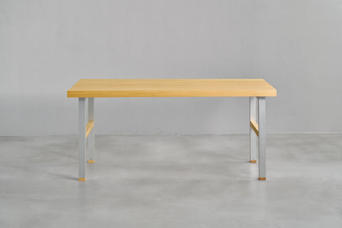 [iso] table aluminum-legs(H) × hinoki wood