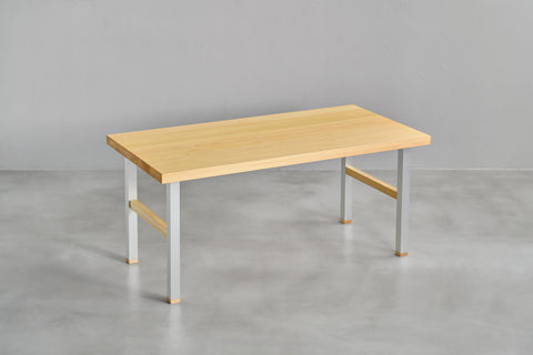 [iso] table aluminum-legs(H) × hinoki wood