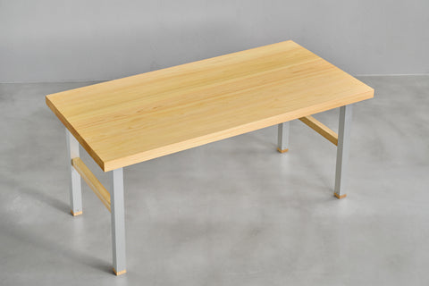 [iso] table aluminum-legs(H) × hinoki wood